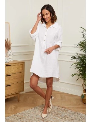 Zdjęcie produktu Le Monde du Lin Lniana sukienka w kolorze białym rozmiar: 34/36