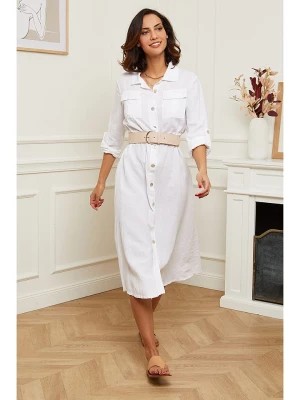 Zdjęcie produktu Le Monde du Lin Lniana sukienka w kolorze białym rozmiar: 36/38