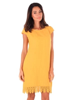 Zdjęcie produktu Le Monde du Lin Lniana sukienka w kolorze musztardowym rozmiar: 40/42