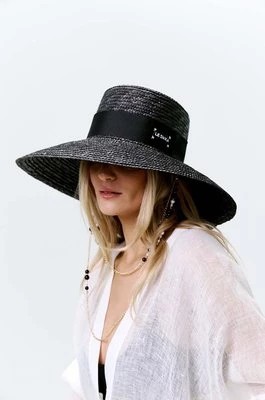 Zdjęcie produktu LE SH KA headwear kapelusz Black Straw Veil kolor czarny BLackStrawVeil