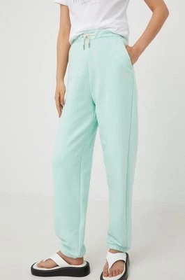 Zdjęcie produktu Lee spodnie dresowe damskie kolor zielony gładkie