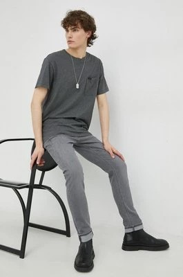 Zdjęcie produktu Lee t-shirt bawełniany kolor szary melanżowy