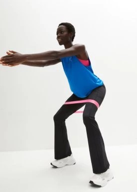Zdjęcie produktu Legginsy sportowe z kieszonką na telefon, poszerzane nogawki bonprix