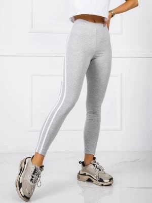 Zdjęcie produktu Leginsy legginsy szary casual sportowy nogawka zwężana lampasy Merg
