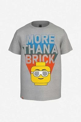 Zdjęcie produktu Lego t-shirt bawełniany dziecięcy kolor szary z nadrukiem SS 12010543 259