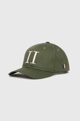 Zdjęcie produktu Les Deux czapka z daszkiem bawełniana kolor zielony z aplikacją