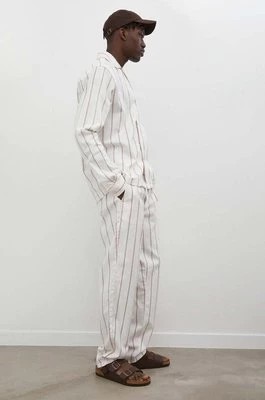 Zdjęcie produktu Les Deux spodnie bawełniane kolor beżowy proste