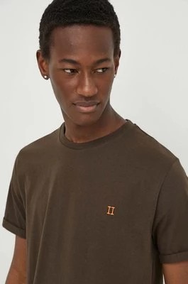Zdjęcie produktu Les Deux t-shirt bawełniany kolor brązowy gładki
