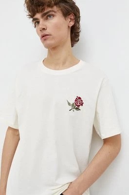 Zdjęcie produktu Les Deux t-shirt bawełniany męski kolor beżowy z aplikacją