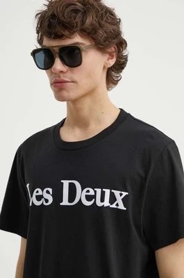 Zdjęcie produktu Les Deux t-shirt bawełniany męski kolor czarny z aplikacją LDM101180