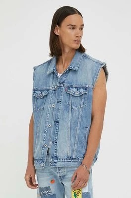 Zdjęcie produktu Levi's bezrękawnik jeansowy męski kolor niebieski przejściowy