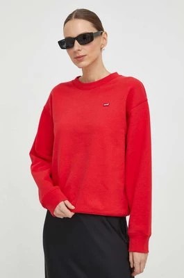 Zdjęcie produktu Levi's bluza bawełniana damska kolor czerwony gładka