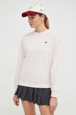 Zdjęcie produktu Levi's bluza bawełniana damska kolor różowy gładka