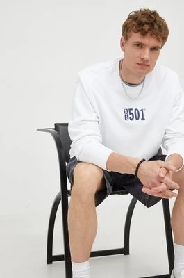 Zdjęcie produktu Levi's bluza bawełniana męska kolor biały z aplikacją