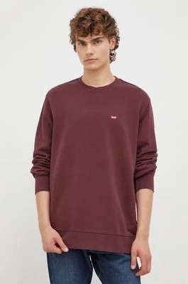 Zdjęcie produktu Levi's bluza bawełniana męska kolor bordowy gładka