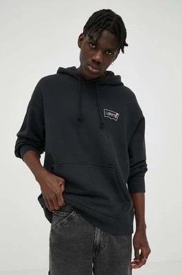 Zdjęcie produktu Levi's bluza bawełniana męska kolor czarny z kapturem z aplikacją