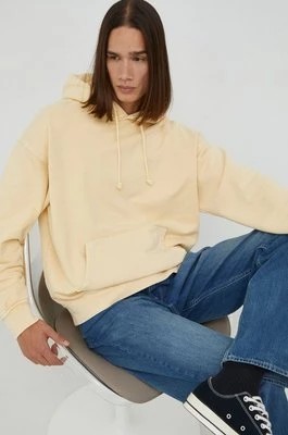 Zdjęcie produktu Levi's bluza bawełniana męska kolor żółty z kapturem gładka