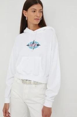Zdjęcie produktu Levi's bluza damska kolor biały z kapturem z nadrukiem