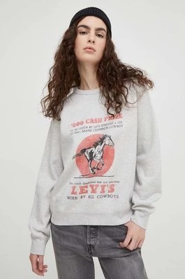 Zdjęcie produktu Levi's bluza damska kolor szary z nadrukiem