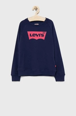 Zdjęcie produktu Levi's bluza dziecięca kolor granatowy z nadrukiem