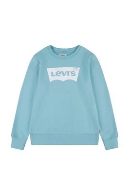 Zdjęcie produktu Levi's bluza dziecięca kolor turkusowy z nadrukiem