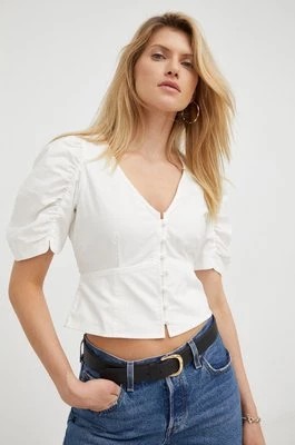 Zdjęcie produktu Levi's bluzka bawełniana damska kolor biały gładka