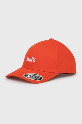 Zdjęcie produktu Levi's czapka kolor pomarańczowy z aplikacją