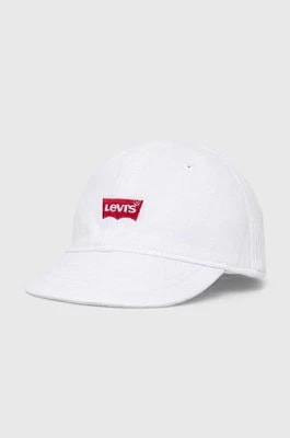 Zdjęcie produktu Levi's czapka z daszkiem bawełniana dziecięca LAN LEVI'S BATWING SOFT CAP kolor biały z aplikacją