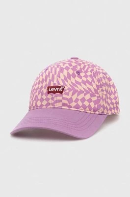 Zdjęcie produktu Levi's czapka z daszkiem kolor fioletowy wzorzysta