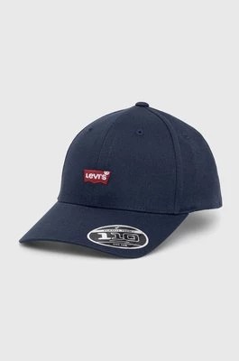 Zdjęcie produktu Levi's czapka z daszkiem kolor granatowy z nadrukiem