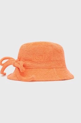 Zdjęcie produktu Levi's kapelusz bawełniany kolor pomarańczowy bawełniany