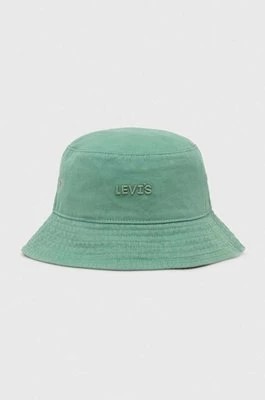 Zdjęcie produktu Levi's kapelusz bawełniany kolor zielony bawełniany