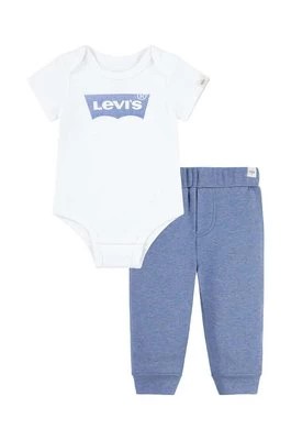 Zdjęcie produktu Levi's komplet bawełniany niemowlęcy LVN BATWING BODYSUIT SET kolor niebieski