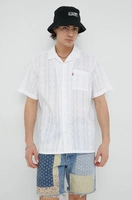 Zdjęcie produktu Levi's koszula bawełniana męska kolor biały relaxed