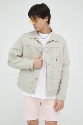 Zdjęcie produktu Levi's kurtka jeansowa męska kolor beżowy przejściowa
