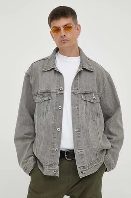 Zdjęcie produktu Levi's kurtka jeansowa męska kolor szary przejściowa oversize