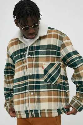 Zdjęcie produktu Levi's kurtka z domieszką wełny kolor beżowy przejściowa