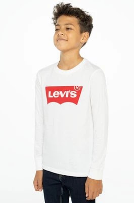 Zdjęcie produktu Levi's Longsleeve dziecięcy kolor biały z nadrukiem