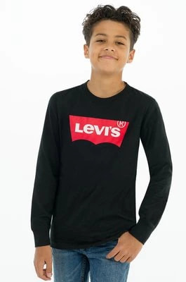 Zdjęcie produktu Levi's Longsleeve dziecięcy kolor czarny z nadrukiem