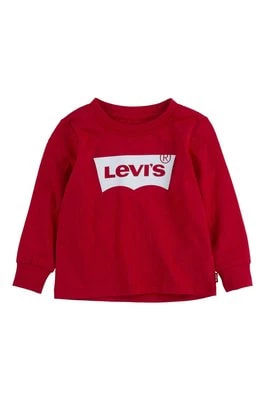 Zdjęcie produktu Levi's Longsleeve dziecięcy kolor czerwony z nadrukiem
