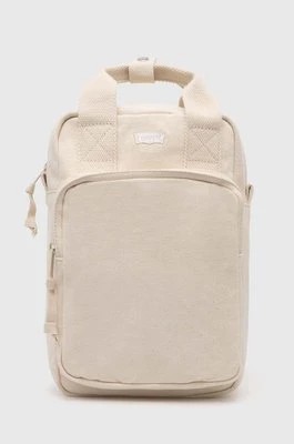 Zdjęcie produktu Levi's plecak bawełniany kolor beżowy mały gładki