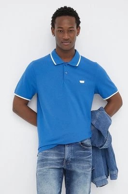 Zdjęcie produktu Levi's polo męski kolor niebieski z aplikacją