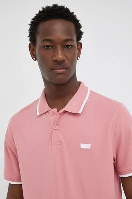 Zdjęcie produktu Levi's polo męski kolor różowy z aplikacją