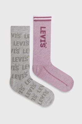 Zdjęcie produktu Levi's skarpetki 2-pack kolor różowy
