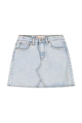 Zdjęcie produktu Levi's spódnica jeansowa dziecięca kolor niebieski mini prosta