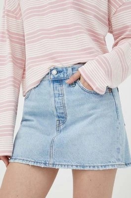 Zdjęcie produktu Levi's spódnica jeansowa kolor niebieski mini prosta