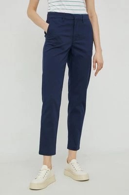Zdjęcie produktu Levi's spodnie damskie kolor granatowy dopasowane medium waist