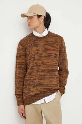 Zdjęcie produktu Levi's sweter wełniany męski kolor brązowy