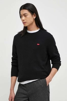 Zdjęcie produktu Levi's sweter wełniany męski kolor czarny lekki