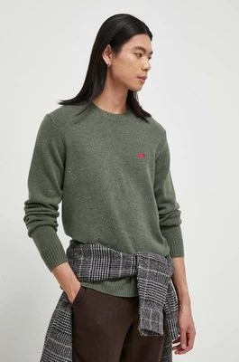Zdjęcie produktu Levi's sweter wełniany męski kolor zielony lekki